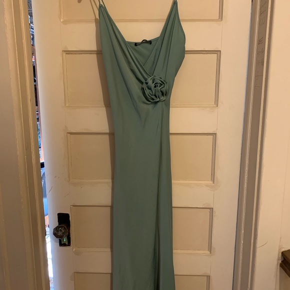 Zara Flower Midi Slip Dress SMALL - Picture 2 of 4
